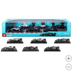 New Bburago 1:43 Mercedes Formula Racing Die-cast Model 6-pack